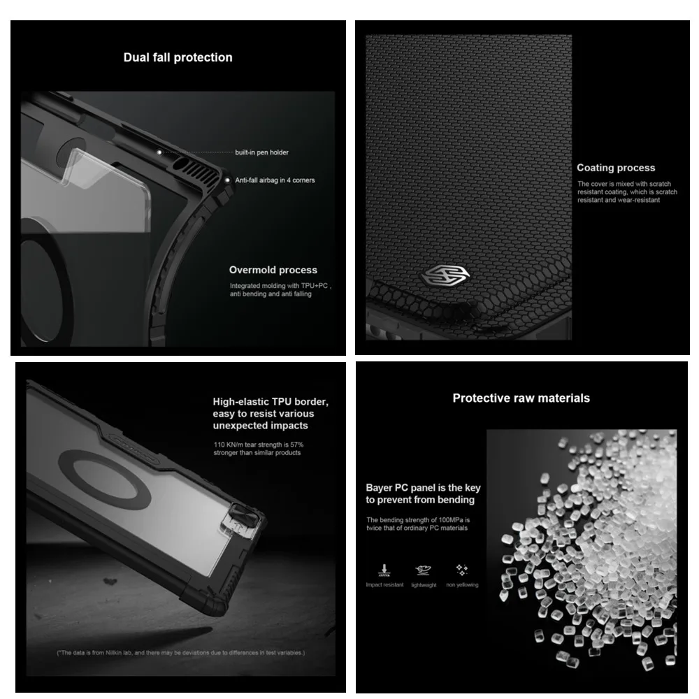 Nillkin-funda con teclado mágico para iPad Pro 12,9, cubierta magnética desmontable con retroiluminación, protección de lente - imagen 5