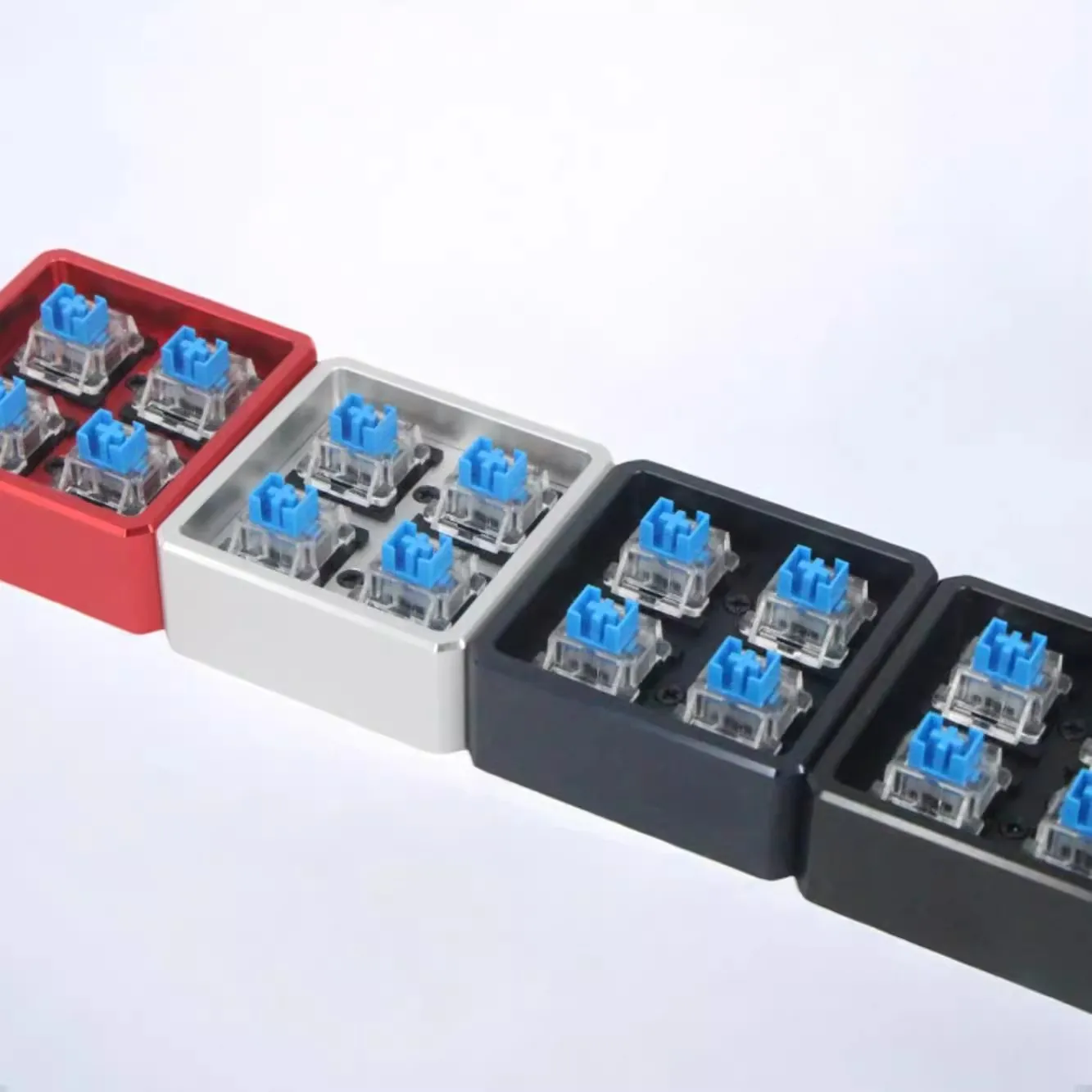 Metales Mini 4 teclas teclado tapa probador de eje aluminio DIY personalizado CNC interruptor de Metal abridor de eje para probador de interruptor - imagen 3