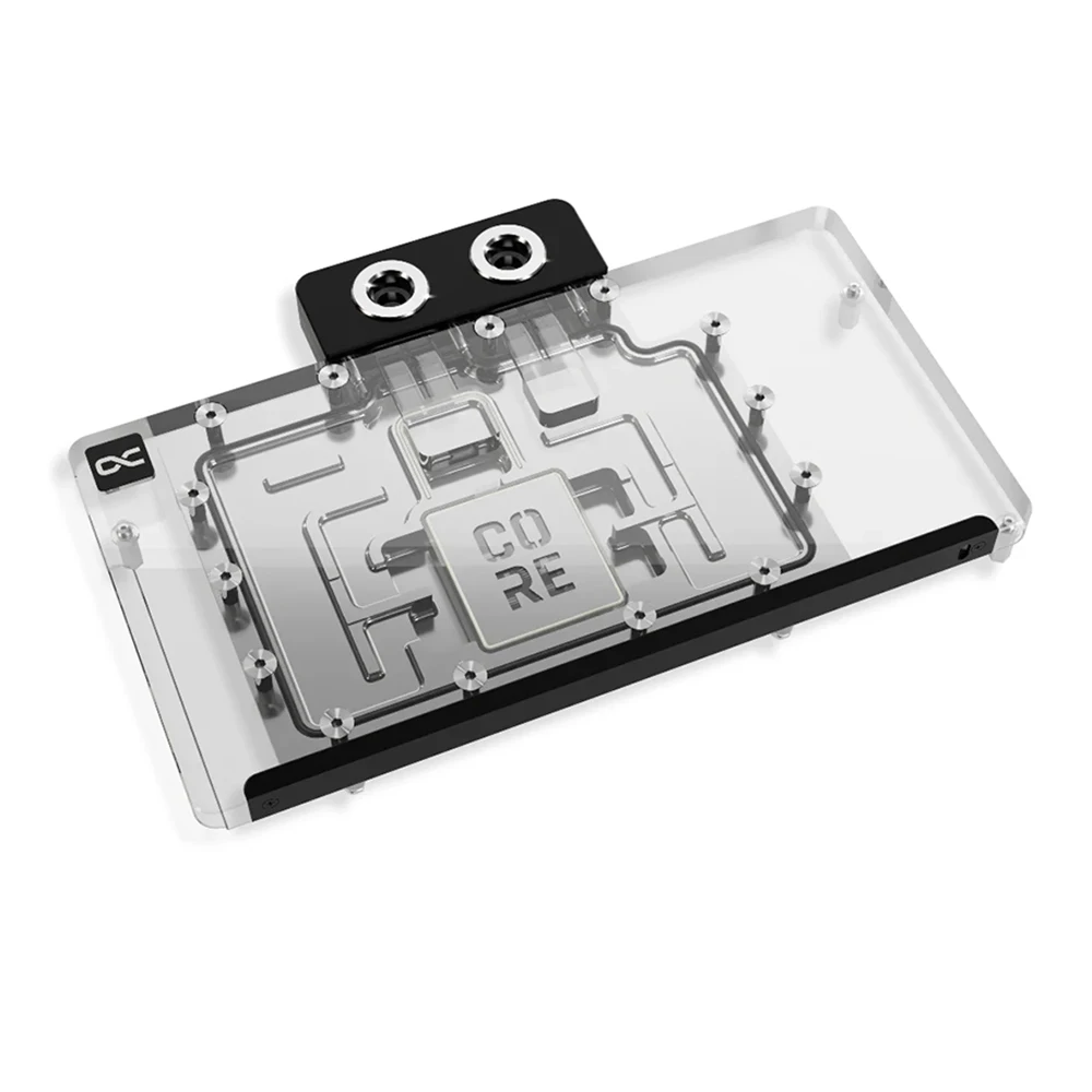 Alphacool Core GPU Bloque de agua compatible con Asus Prime Radeon RX 9070/9070XT OC, TUF Gaming Radeon RX 9070 XT con placa posterior