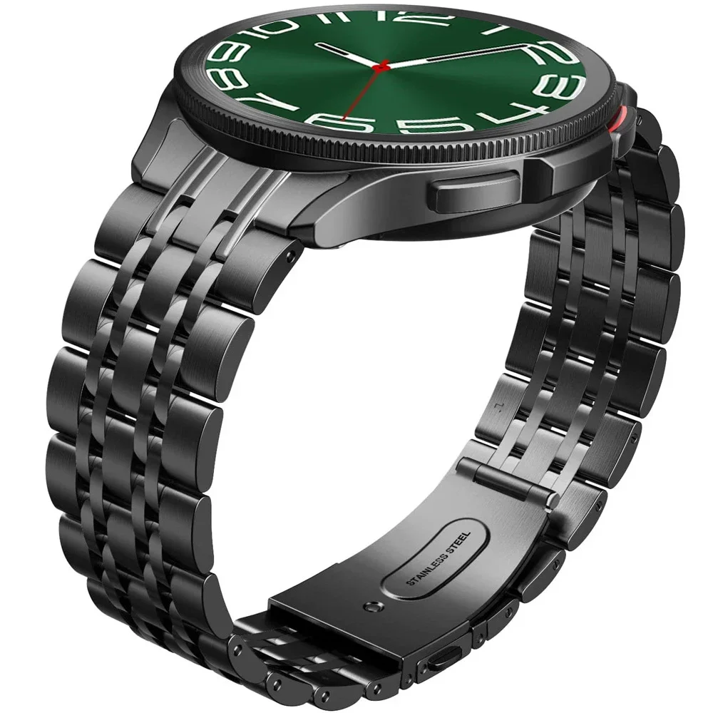 Correa de acero inoxidable sin huecos para Samsung Galaxy Watch 6, 7, 4, 44mm, 40mm/6 4, Classic, 46mm, 42mm/Watch 5Pro, pulsera de Metal de 45mm
