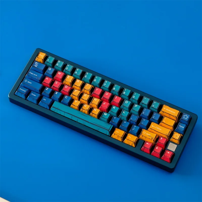 Juego de teclas de paleta Manga, 145 teclas PBT, tapa de teclado colorida personalizada, perfil de cereza, teclas para juegos, accesorios para teclado mecánico - imagen 5