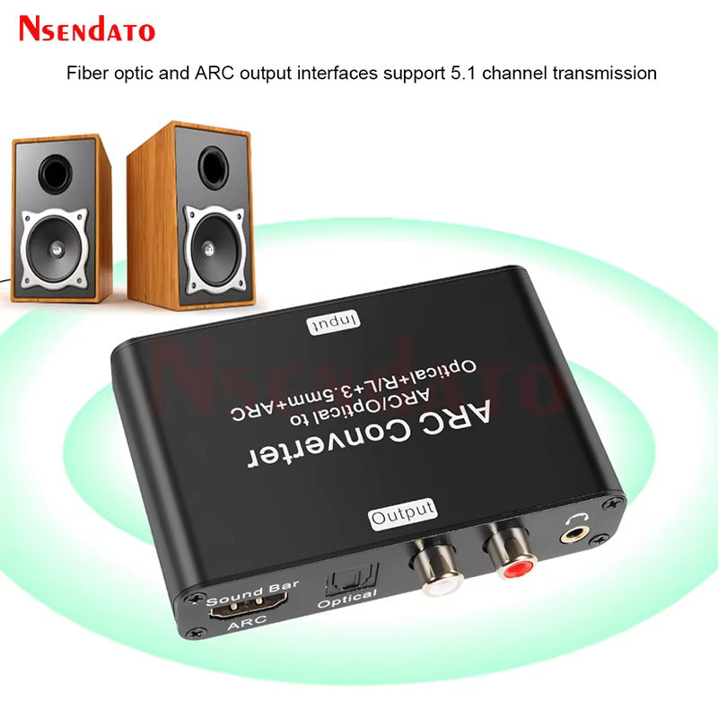 Extractor de canal de retorno de Audio HDMI ARC de 192Khz, convertidor DAC HDMI a RCA Coaxial óptico, Extractor de Audio estéreo L/R de 3,5mm para TV - imagen 4