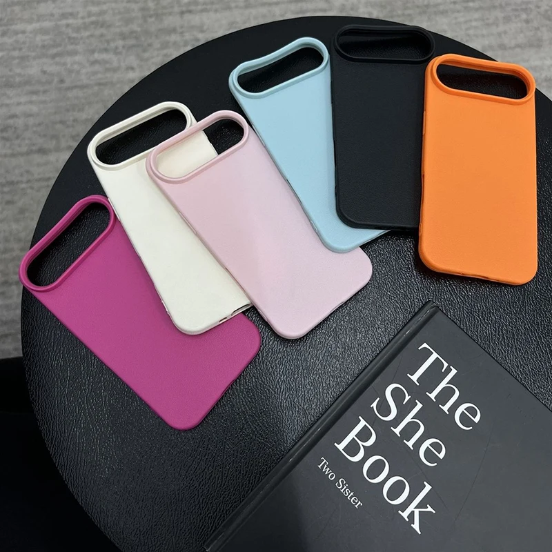 Funda de teléfono con estampado de Litchi de Color caramelo, sensación de alta moda, para iPhone 17 Pro Max 17Pro, funda a prueba de golpes para iPhone Air Fundas - imagen 5