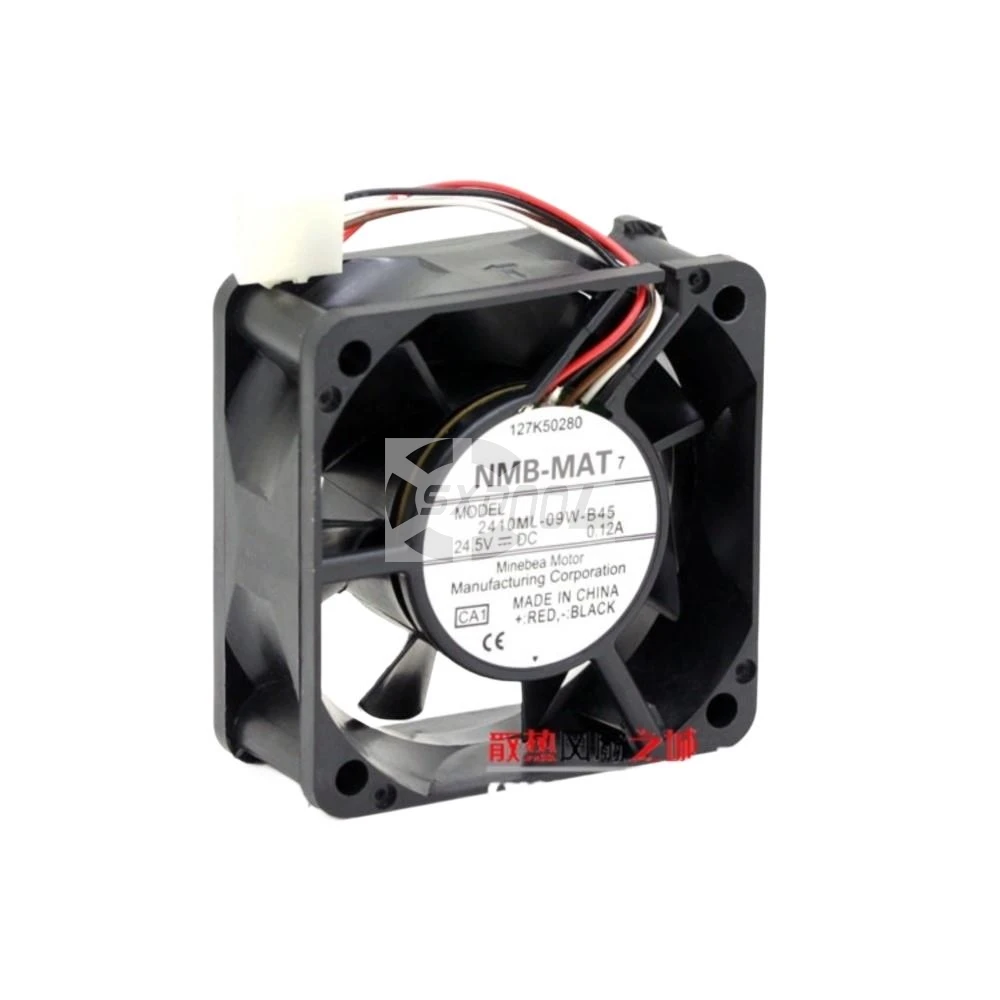 Ventilador de 60 mm para NMB 2410ML-09W-B45 6 CM 6025 Ventilador de enfriamiento de caja axial, 24,5 V 0.12A Refrigeración de frecuencia para servidores, fuentes de alimentación - imagen 2
