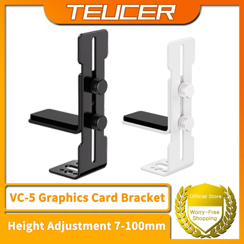 TEUCER VC-5 chasis 12cm posición del ventilador soporte de tarjeta gráfica 7-100mm soporte GPU ajustable deslizante soporte de tarjeta de vídeo para RTX 4090