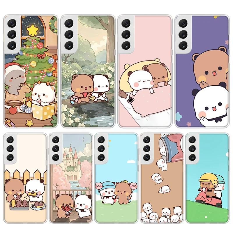 Bubu Dudu Funda de teléfono de silicona con dibujos animados para Samsung Galaxy S23 S24 S25 Ultra S21 Plus S20 FE S22 S10 + Funda de borde Galaxy