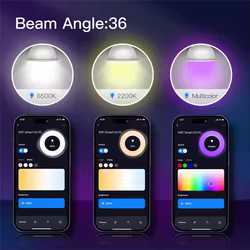 BTLIFE-Tuya GU10 WIFI Smart Life APP Control lámparas regulables bombillas para Alexa/Google Voice