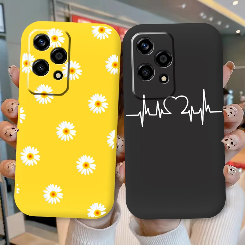 Funda de teléfono con flores coloridas para Honor 200 Lite, Fundas suaves de TPU, carcasa de mariposa de lujo para Honor 200 Honor200 90 Lite, bonita - imagen 2