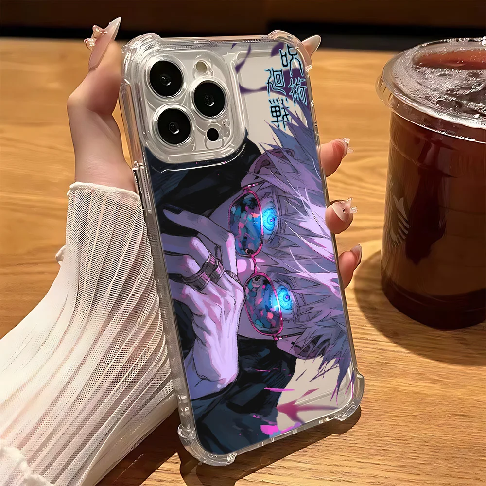 Funda de teléfono Anime Jujutsu Kaisen para Oppo A3x A3 A78 A74 A76 A72 A58 A57 A54 A53 A38 A31 A15 A16 A9 A7 A5 4G 5G cubierta anticaída - imagen 5
