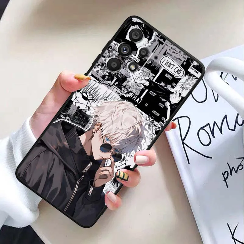 Gojou Satoru Art Cover para Samsung Galaxy A54 A55 A56 A70 A71 A72 A73 J4 J6 M02 M11 M12 5G funda de teléfono negra - imagen 4