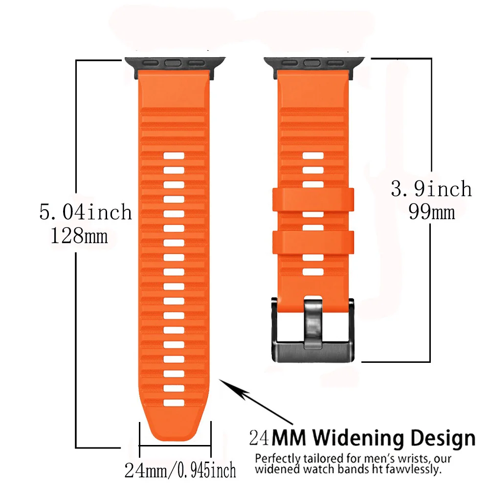 Correa de silicona para Apple Watch Band 44mm 45mm 42mm pulsera IWatch Series 11 10 9 8 7 6 5 3 Ultra 2 49mm S10 46MM Accesorios - imagen 4
