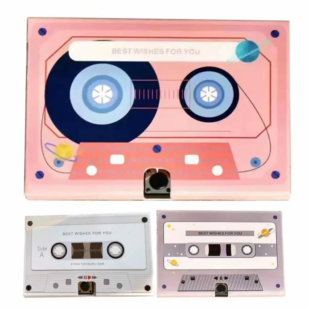 Tarjetas de Felicitación hechas a mano, cinta de casete de tarjeta postal grabable Ins, regalos de San Valentín, grabación de sonido, 5 minutos - imagen 4
