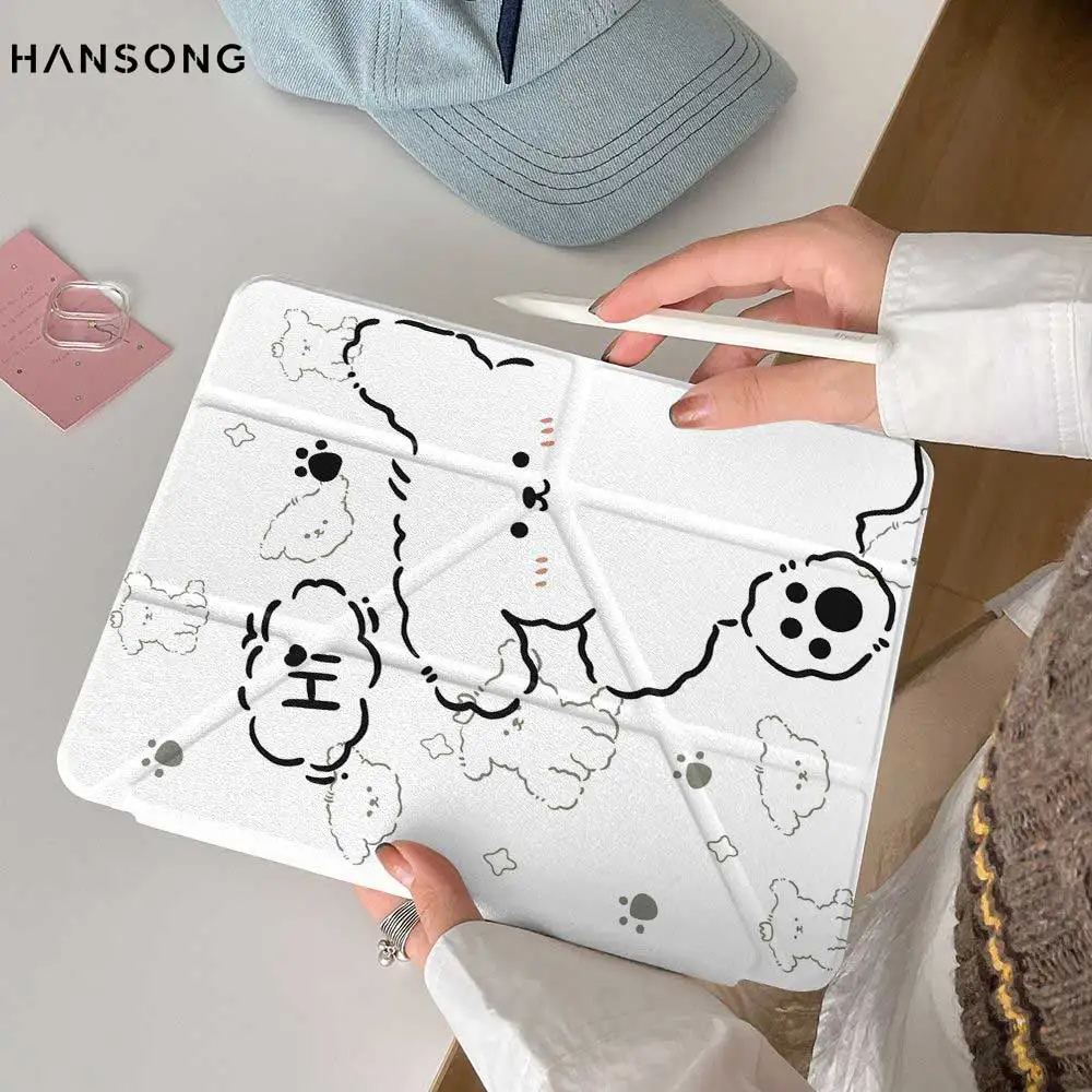 3 + Y-fold para iPad 10th Gen Track cubierta transparente para Air 4 5 6 10,9 pulgadas 11 pulgadas 13 pulgadas para Air 12/13 9,7 Pro 11 12,9 13 Mini 6 7 funda - imagen 3