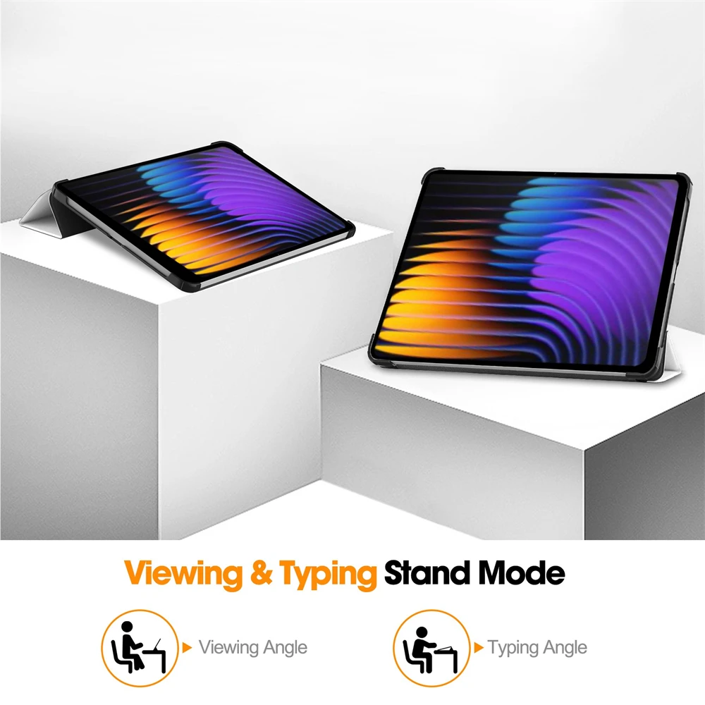 Funda magnética para Xiaomi Pad 7 Pad7 Pro 11,2 pulgadas soporte triple plegable Funda de cuero PU para tableta Funda para Xiaomi Pad7 7Pro 2024 - imagen 3