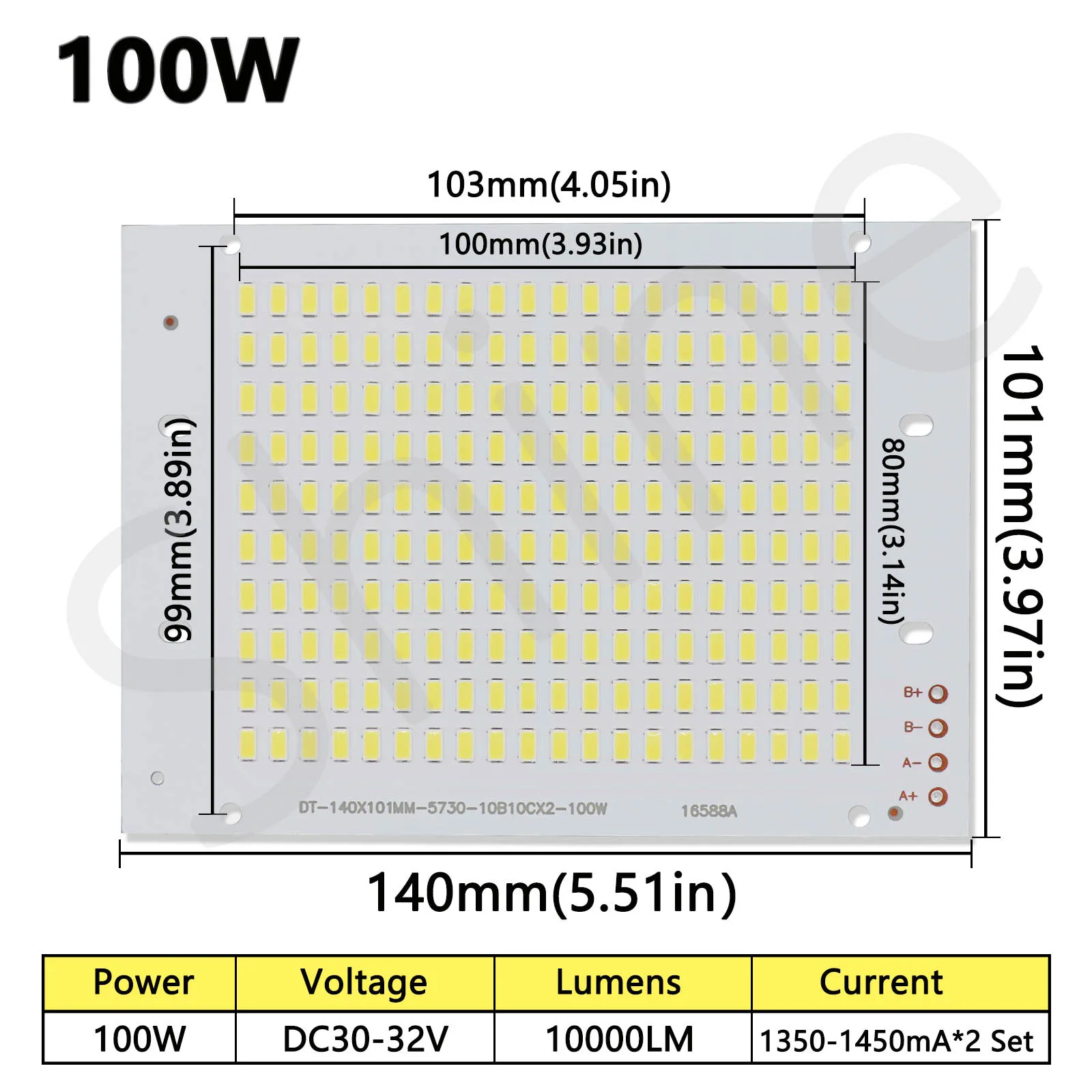 50W 100W 200W LED luz fuerte placa de fuente de luz superbrillante SMD 5730 reflector LED 6500K iluminación de proyección al aire libre - imagen 4