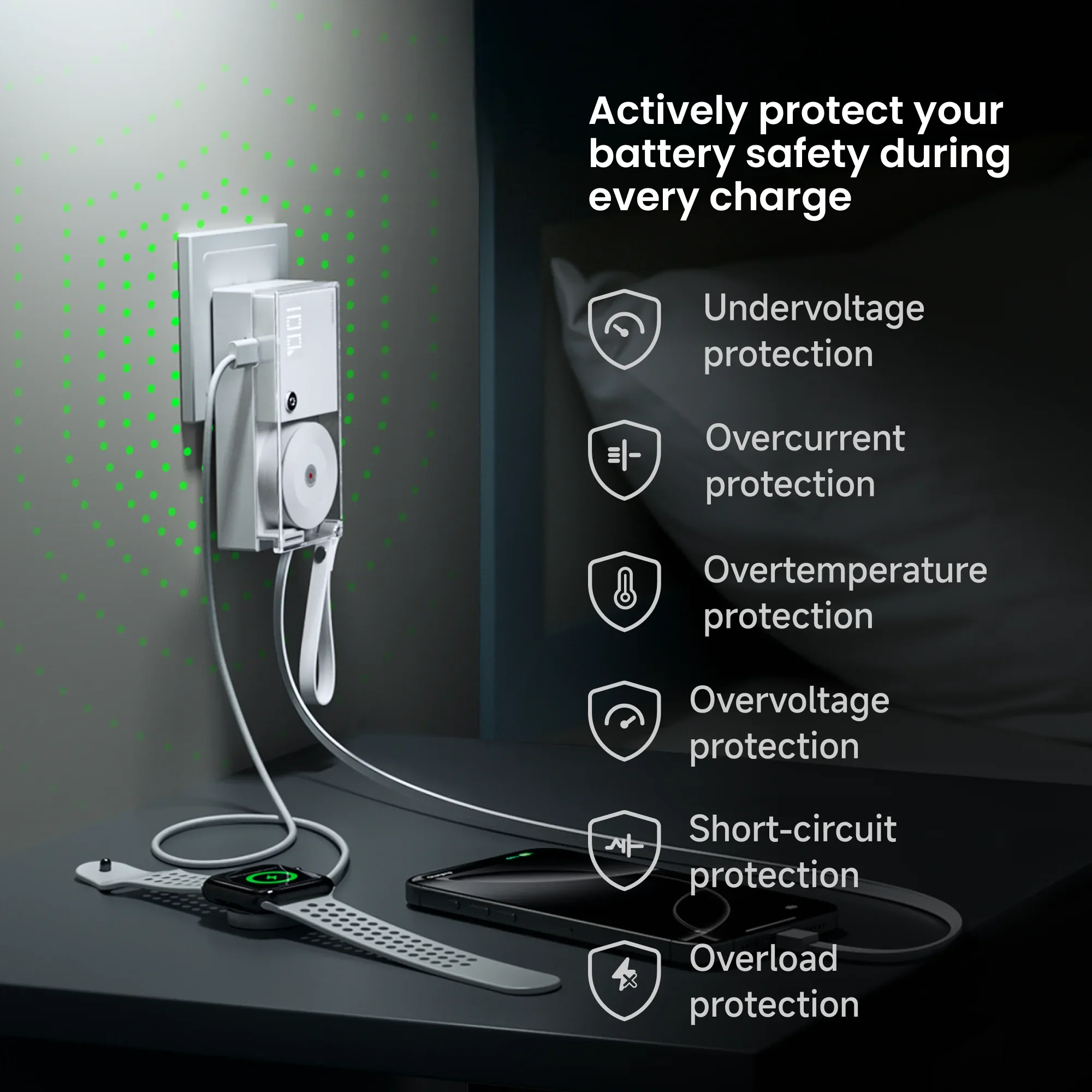 SHARGE 3-in-1 Portable Power Bank 30W USB-C Charger with USB-C Cable 10,000mAh AC Plug Max Battery Pack for iPhone 16/15 Galaxy - imagen 5