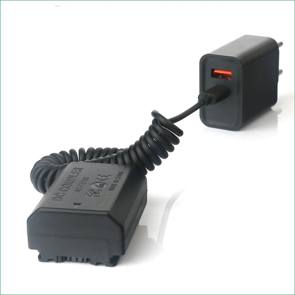 AC-FZ100 Acoplador CC NP-FZ100 Batería ficticia Cable USB-C tipo C para cámaras Sony Alpha 7R III, 7 III, 7CR, 7C II, 7C, 6700, 6600 - imagen 3