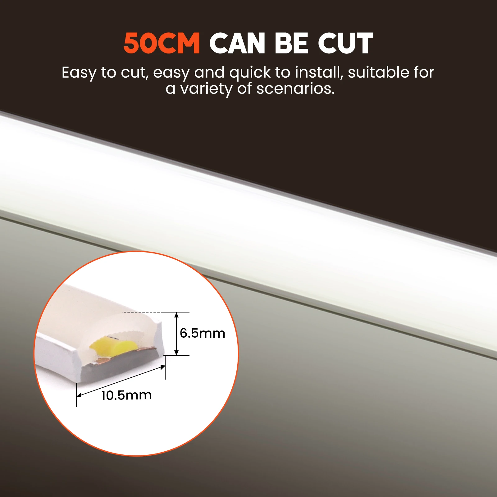 Tira de neón COB 220V Reino Unido impermeable 288Leds pared táctil remoto Bluetooth Wifi Control Flexible neón cuerda luz cinta Led regulable - imagen 5