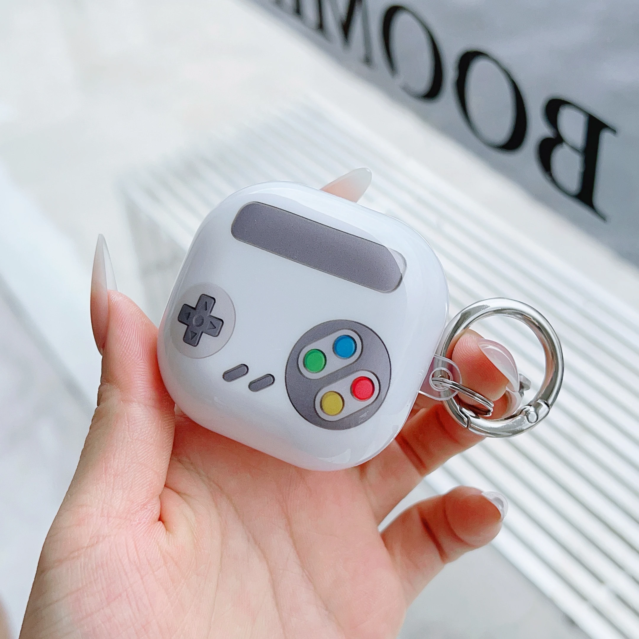 Funda de máquina de juego IMD para Galaxy Buds FE 2023/Pro/Live /2, funda con llavero, funda suave para Samsung Buds FE - imagen 4