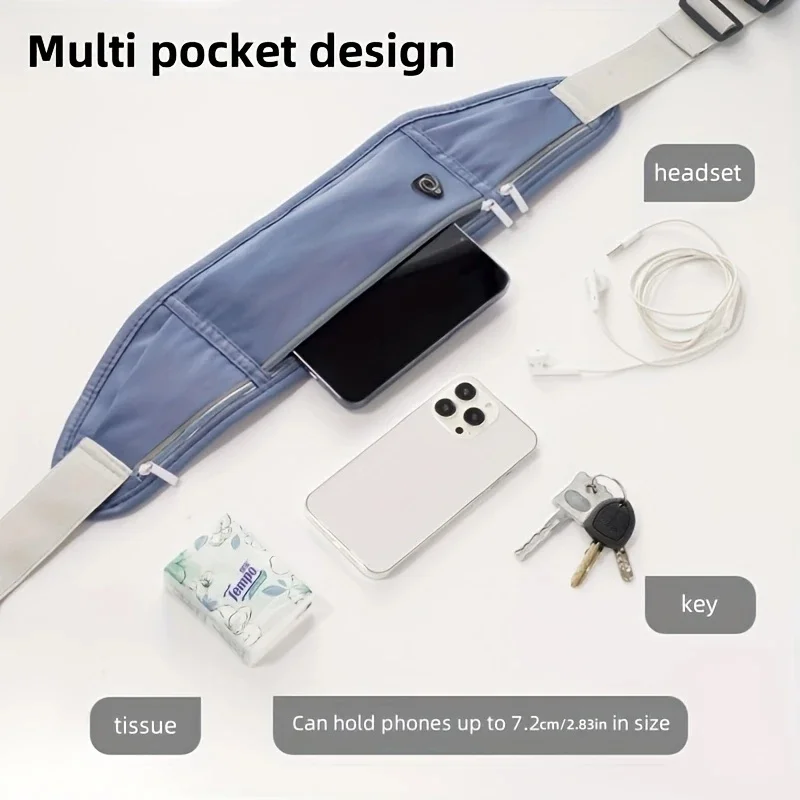 Riñonera para correr para mujer, riñonera deportiva para hombre, riñonera para Yoga, bolsillo para teléfono móvil, bolsas de cintura para gimnasio y Fitness para verano - imagen 3