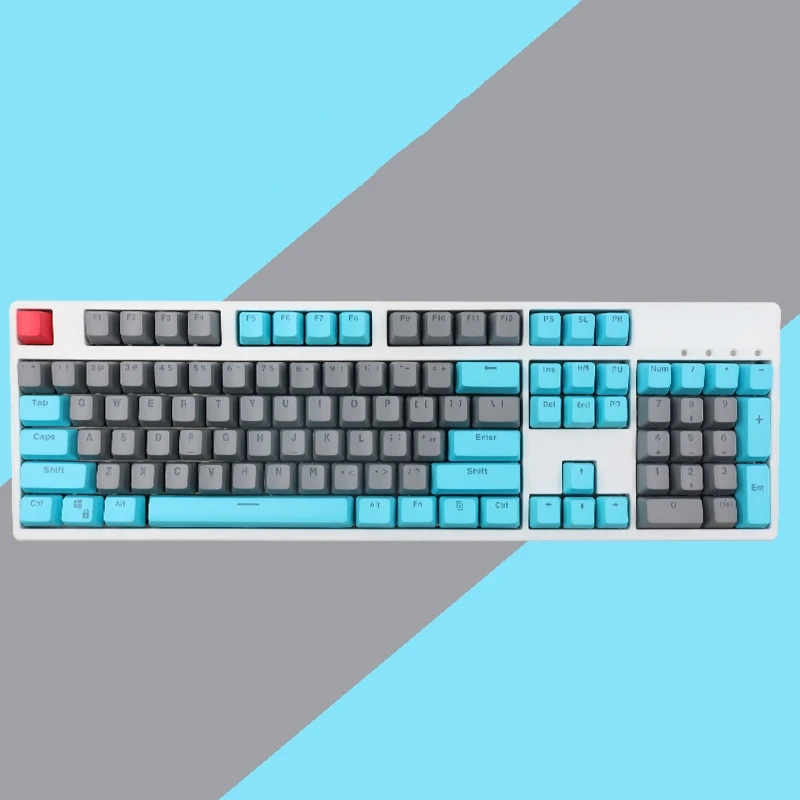Teclas retroiluminadas de doble disparo PBT con perfil OEM de 104 teclas para teclado mecánico para jugar Cherry Mx Switch, teclas coloridas transparentes - imagen 5