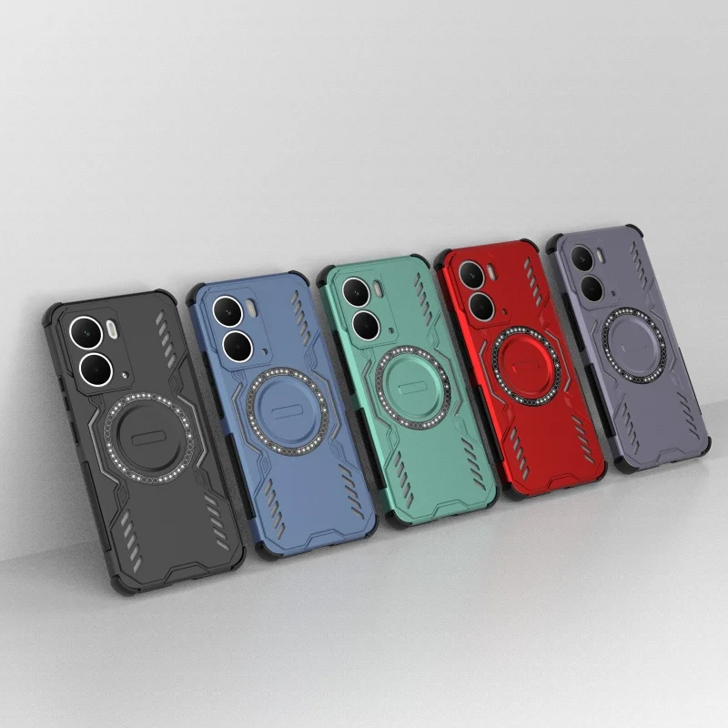 Para Realme P3 5G funda OPPO Realme P3 5G Capas a prueba de golpes adsorción magnética anular carga inalámbrica Fundas traseras Realme P3 - imagen 2