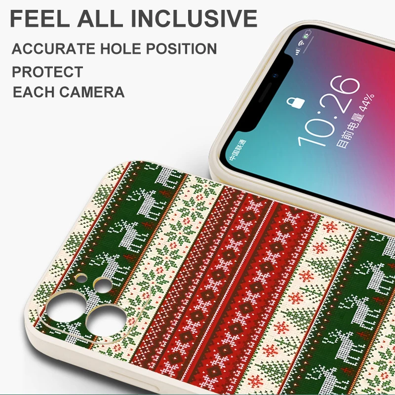 Coque souple pour iPhone XR 11 12 13 Pro Max 7 8 16e XS 17 Air 16 14 15 Plus, renne de noël - imagen 3
