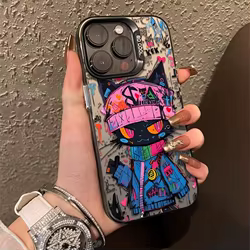 Funda de teléfono con dibujo de colores para iPhone 17 Pro 16 15 14 13 12 11 Pro Max 16 Plus 16E 17 Air XR X, funda trasera a prueba de golpes