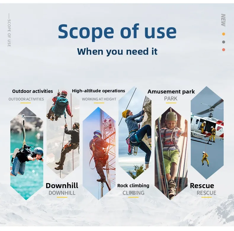 Outdoor Rock Climbing Lanyard 10.5mm Static Rope 22kN Protective Eye-to-eye Pre-Sewn Cord Loop Sling Mountaineering Equipment - imagen 3