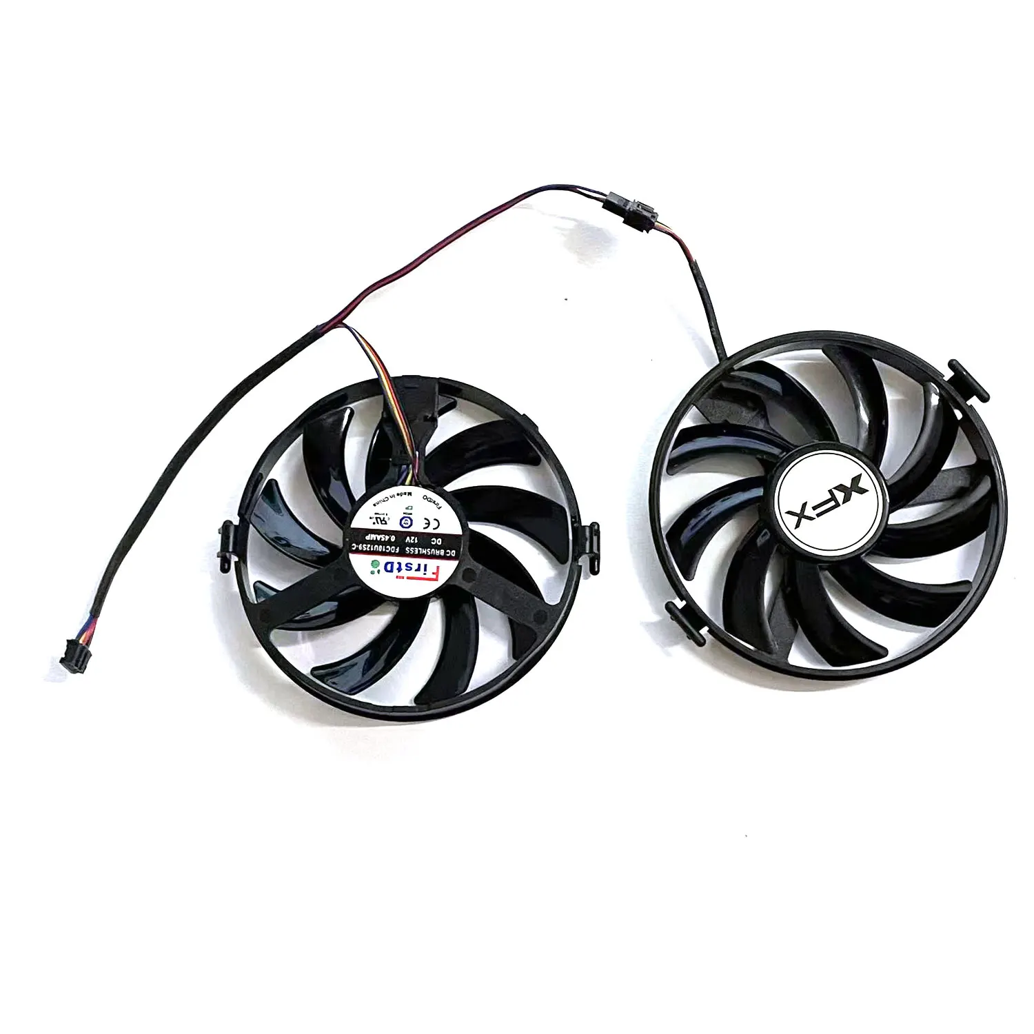 FDC10H12S9-C-ventilador FY09010H12LPB, 4 pines, XFX, GPU, para Radeon XFX R9 380 X R7 350 360, tarjeta gráfica, nuevo - imagen 3