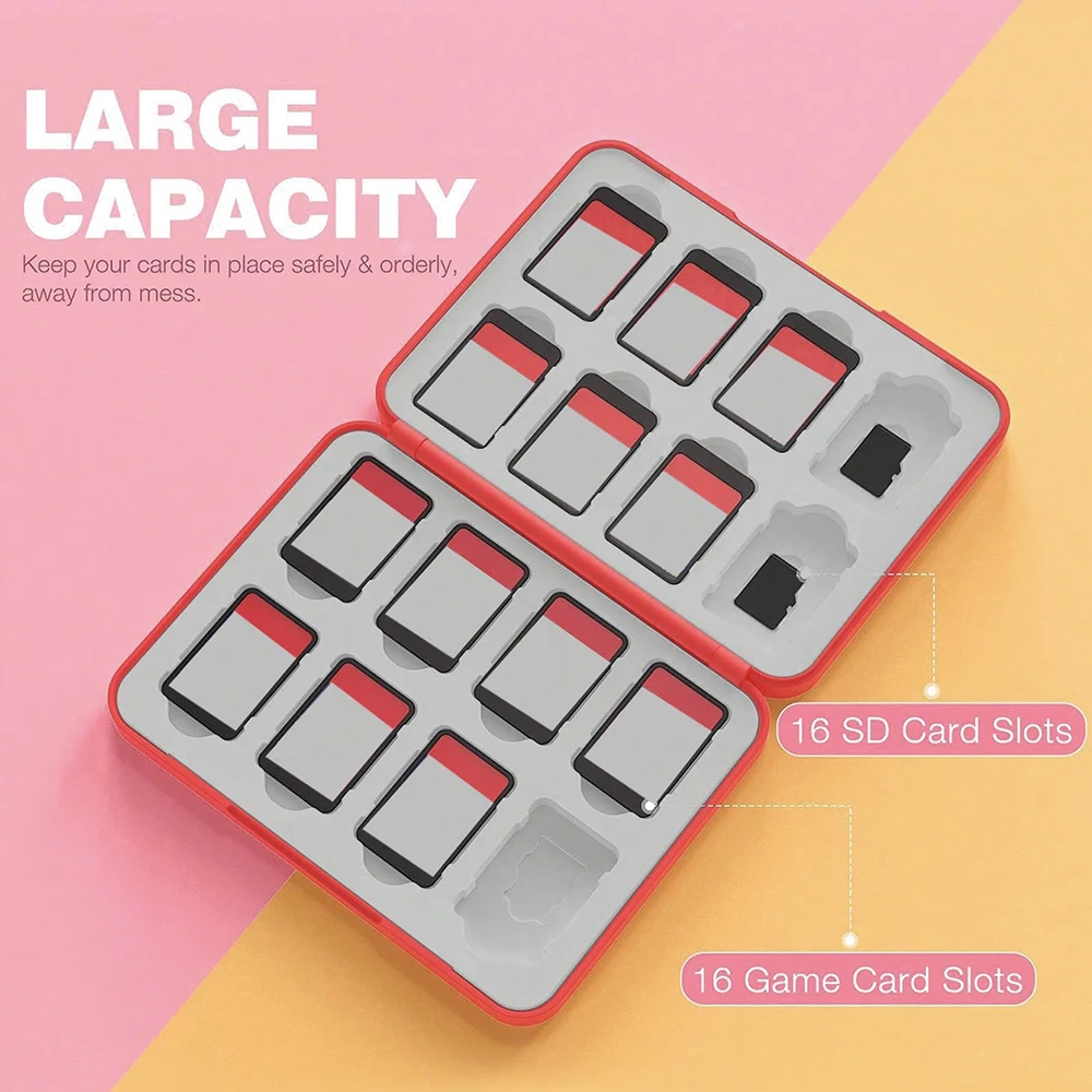 Adecuado para lector de casetes de absorción magnética de tarjeta de juego Switch 16 en 1 rojo - imagen 4