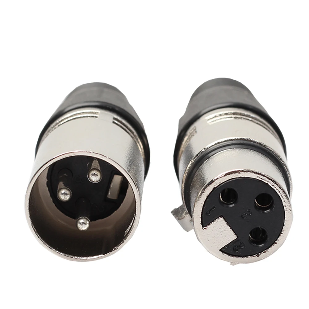 Conector de Cable de Audio para micrófono, chasis de montaje en Panel para amplificador mezclador, 8 piezas, 4 macho, 4 hembra, 3 pines - imagen 5