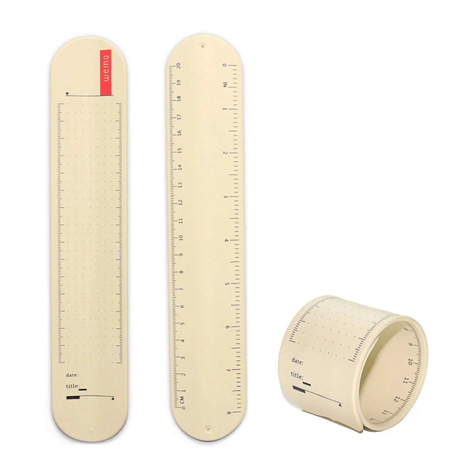 Muñequera de silicona para estudiantes, muñequera de bolsillo para escribir, reutilizable, borrable, con escala, para niños y adultos - imagen 5