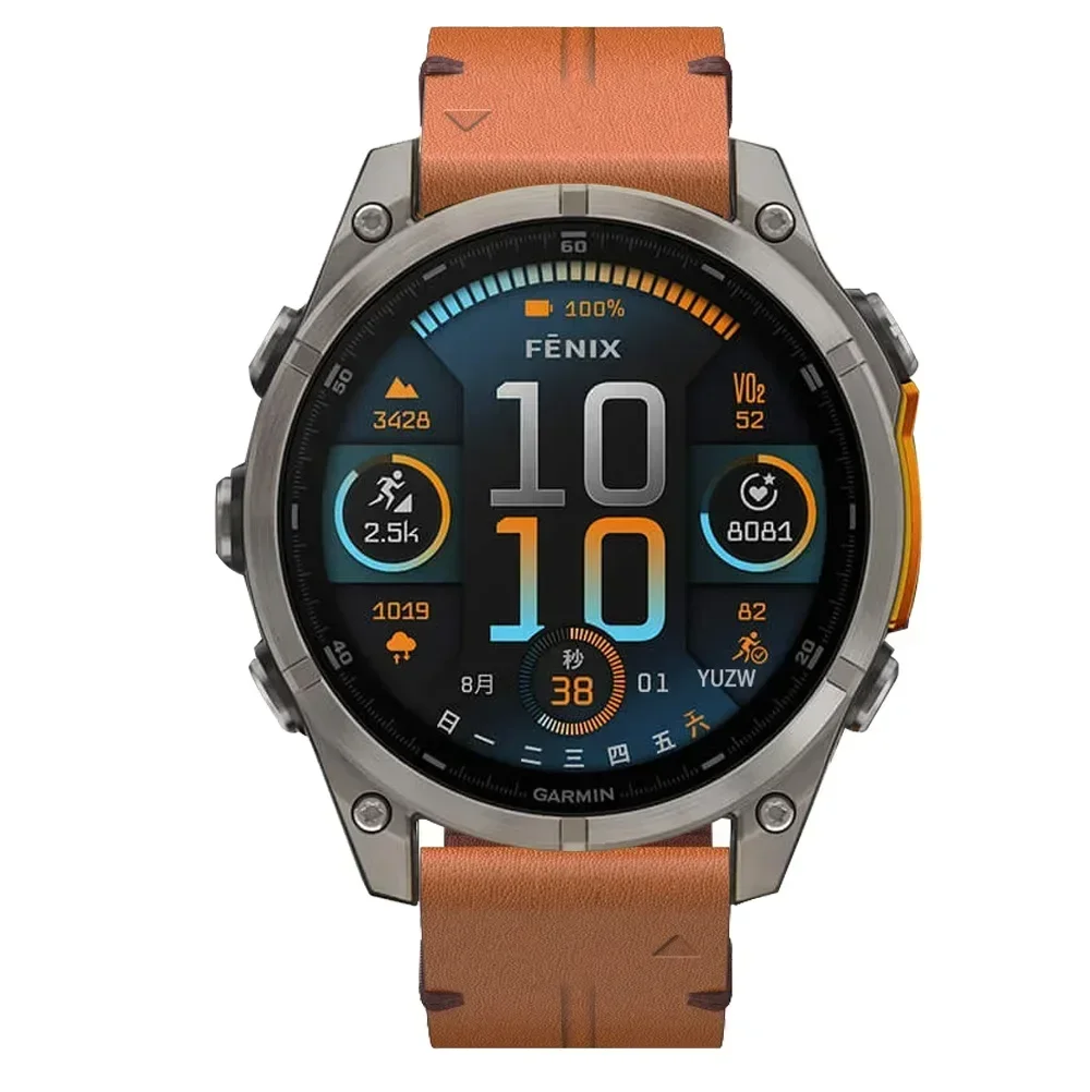 Correa de cuero de 22mm y 26mm para Garmin Fenix E 8 47mm 51mm/7 7X 6X 6 Pro 5X Plus 3HR/Forerunner 965 955/Enduro 2 3/Instinct 2X Band - imagen 3