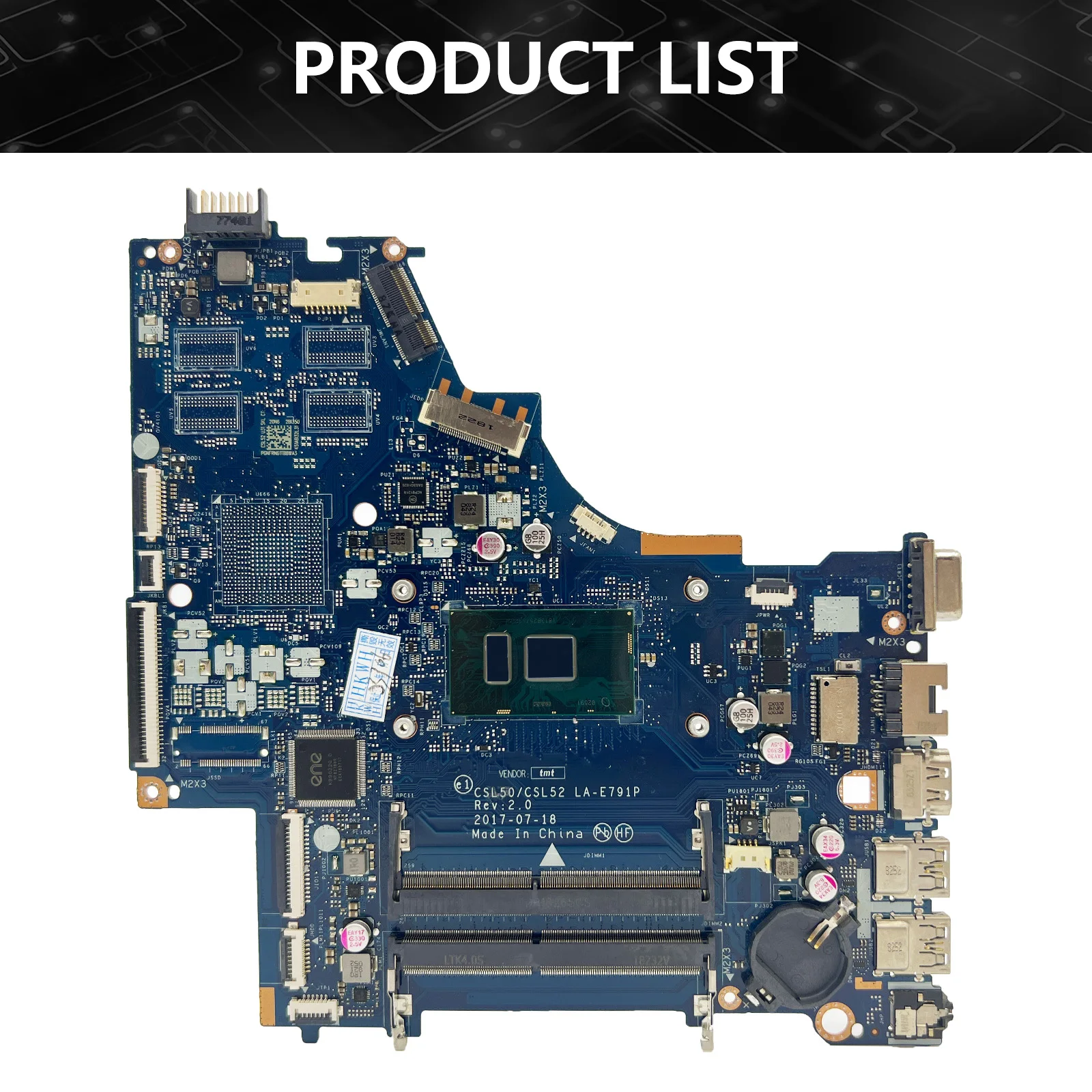 Para HP 15-BS placa base LA-E791P LA-E801P LA-E802P 924757-601 924750-001 i3i5i7 6/7/8th placa base probada pabellón 250-G6 - imagen 4