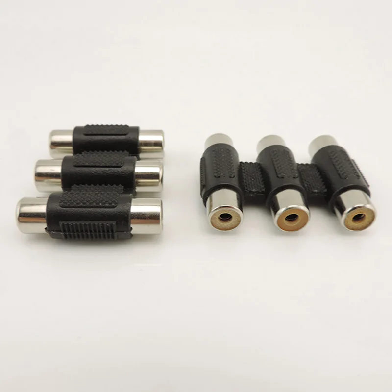 Acoplador AV 3 RCA Mini conector de Audio y vídeo 3RCA adaptador hembra a hembra convertidor de extensión de enchufe Q1 - imagen 3