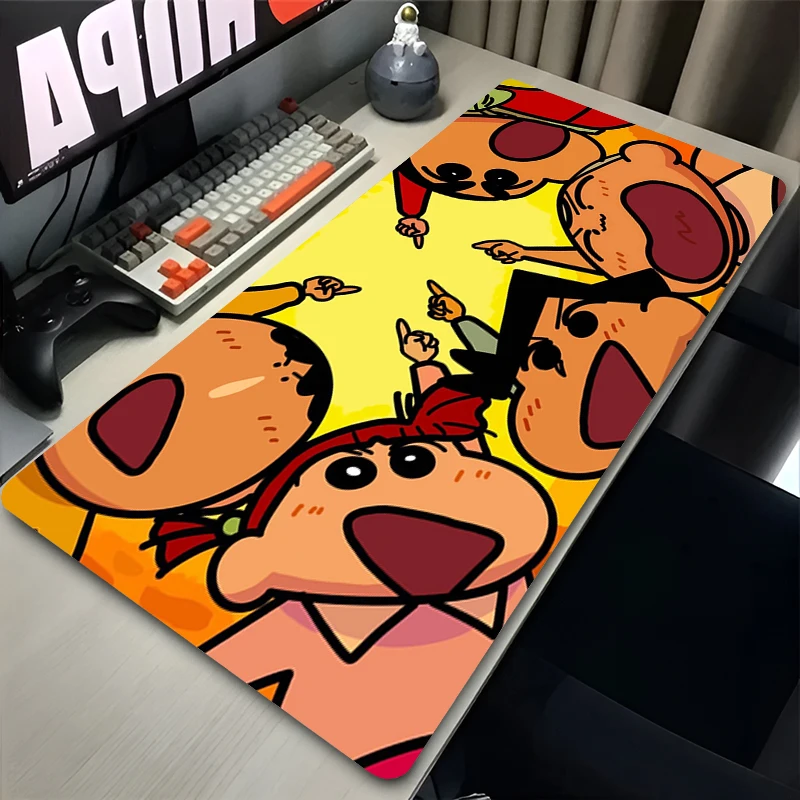 Alfombrilla de ratón C-crayon S-shin-chan, accesorios para PC de oficina, alfombrilla extendida con patrón de Anime, alfombrilla de escritorio antideslizante, alfombrillas de goma para juegos - imagen 2