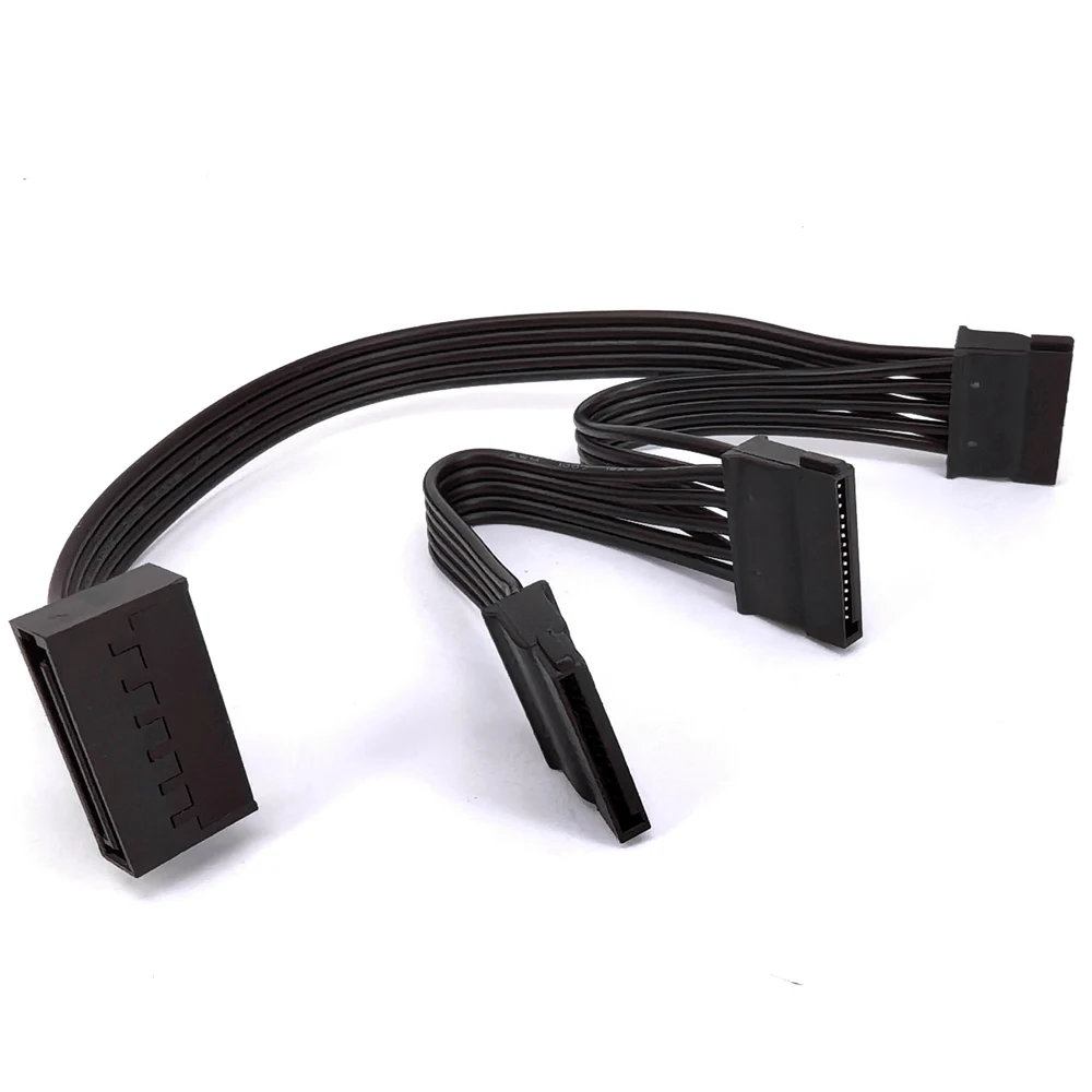 Cable de fuente de alimentación SATA de 15 pines a 2 cables de extensión de minería SATA para disco duro, Cable de alimentación HDD para tarjeta adaptadora SSD PCIE WLAN - imagen 5