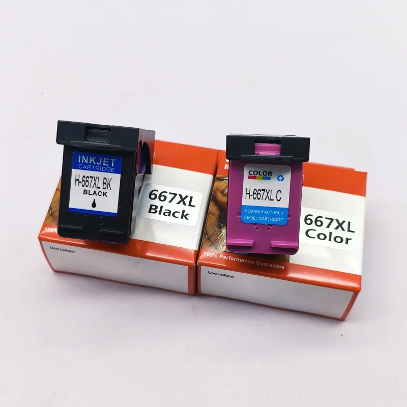 Cartuchos de tinta 667XL para impresora HP 667 Deskjet 1275 2374 2375 2376 2775 2776 6475 - imagen 2