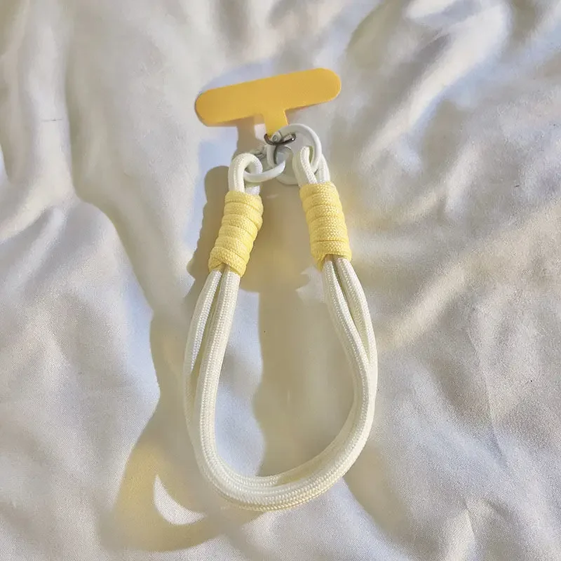 Bonita funda de teléfono corta Pastel a la moda, correa para la muñeca con cordón, cadena duradera con abalorio para teléfono de Color macarrón para iPhone, Samsung y Xiaomi - imagen 5