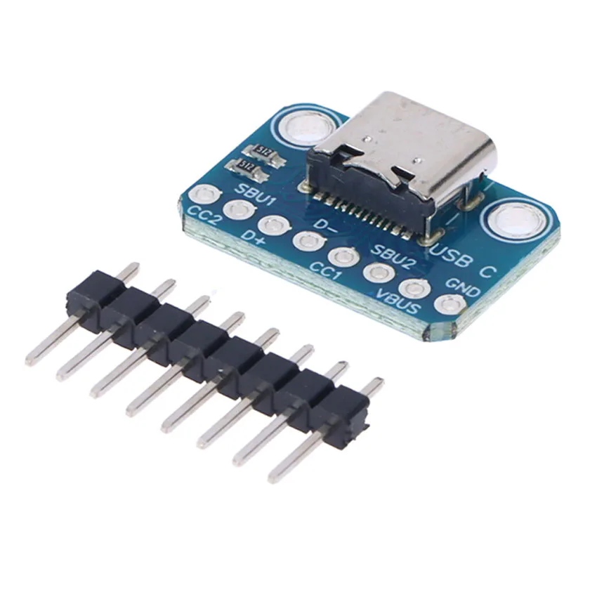 Conector USB 3,1 tipo C de 16 Pines, adaptador hembra tipo C para Cable de soldadura y Cable de 16 Pines, compatible con placa PCB