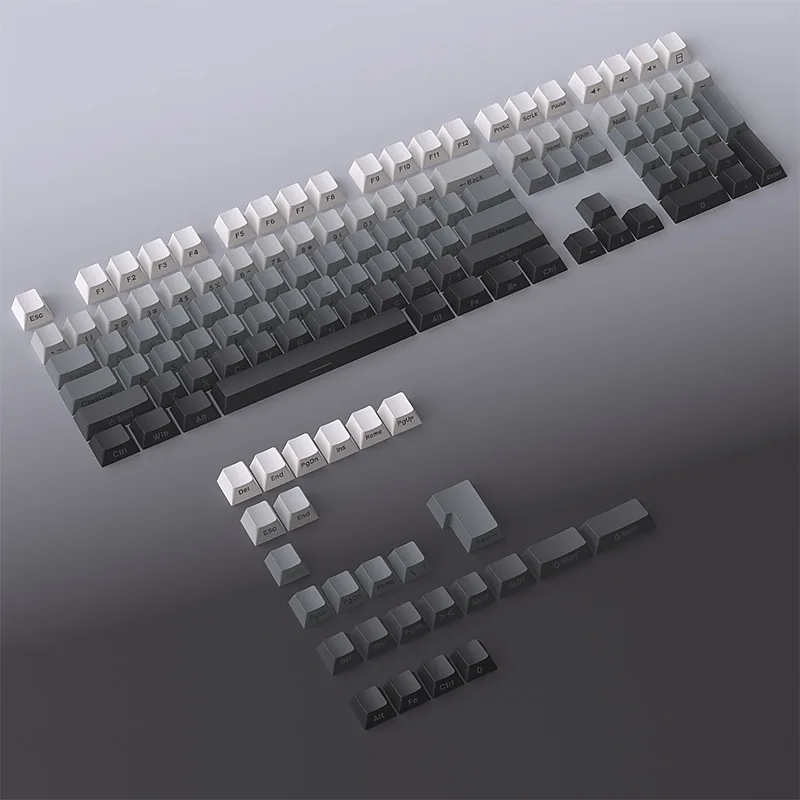 Tema degradado de día Polar, tapa de tecla con impresión lateral, 134 teclas, perfil OEM, retroiluminación PBT translúcida para todos los teclados mecánicos tipo MX - imagen 5