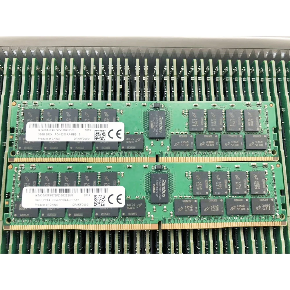 1 Uds para MT RAM 32G 32GB 2RX4 DDR4 3200 PC4-3200AA-RB2 memoria de servidor MTA36ASF4G72PZ-3G2E2