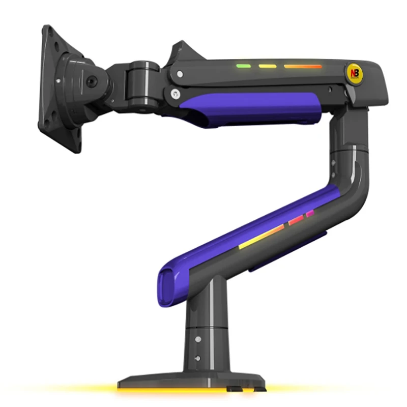 Brazo de Monitor para juegos NB G60 E5 F5, pantalla de arco curvo de 32-60 pulgadas, soporte de Monitor ultraancho de escritorio de 2-20kg con luz RGB - imagen 2