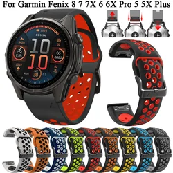 Para Garmin Fenix 8 47mm 51mm Correa 26mm 22mm para Fenix 7X 7 Pro 6 6X Pro 5X Plus Epix Gen 2 965 banda de silicona pulsera de ajuste rápido