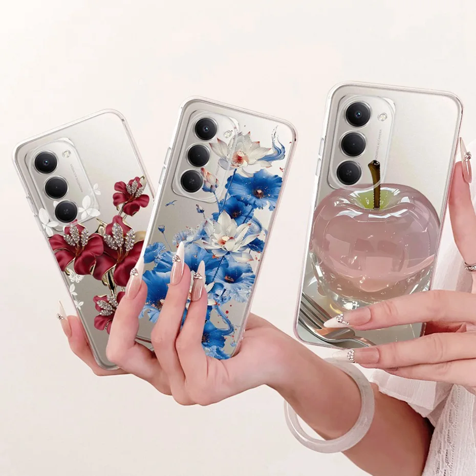 Funda transparente de TPU para Xiaomi Redmi 15 4G 5G Note 15R, fundas de teléfono con patrón de nuevo estilo para Redmi 15 Note15R, fundas traseras para parachoques - imagen 3