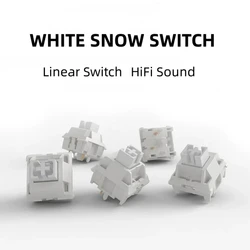 Interruptores lineales POM nieve blanca para teclado mecánico hot-swap
