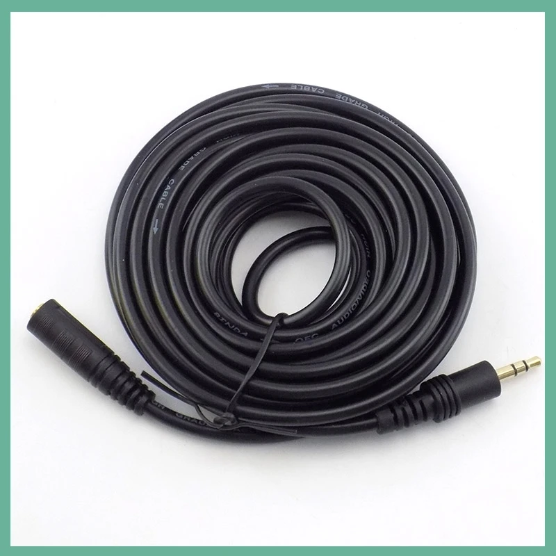 1,5/3/5/10/15/20M 3,5mm Cable de extensión de Audio estéreo macho a hembra para auriculares TV ordenador portátil MP3/MP4 auricular B6