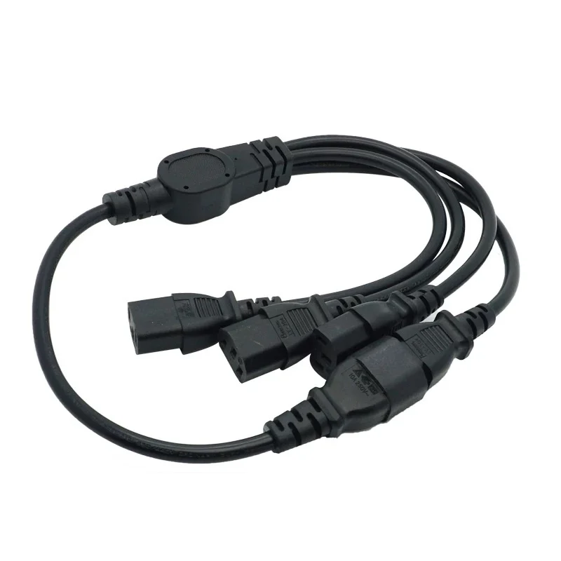 1 a 3 1 a 4 1 a 6 250V/10A IEC 320 C14 enchufe macho a 6XC13 hembra tipo Y cable de alimentación divisor C14 a 6 x C13 - imagen 3