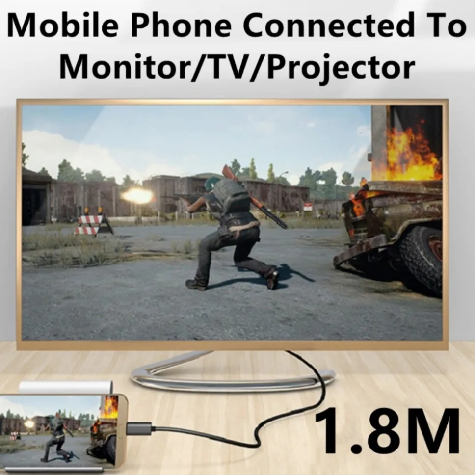 Adaptador de Cable USB tipo C a HDMI, convertidor para teléfono, TV, MacBook Air, iPad, Samsung, portátil - imagen 5